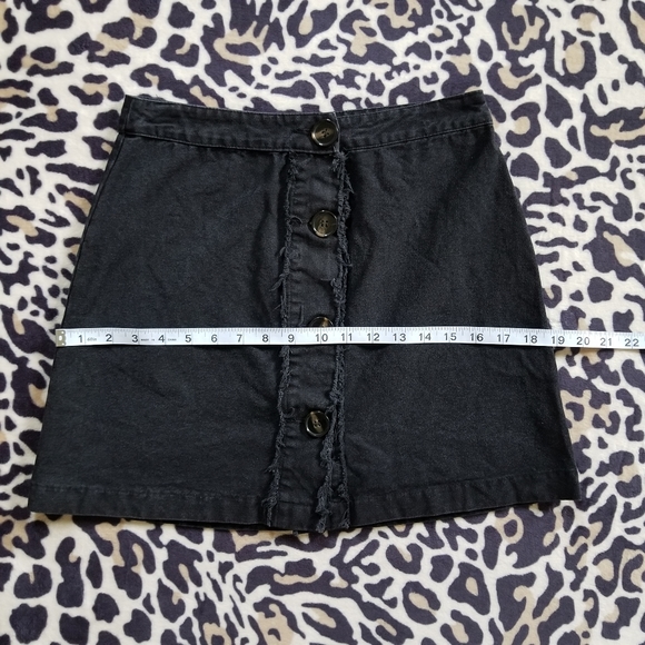 Francesca's Black Jean Skirt - Picture 4 of 9